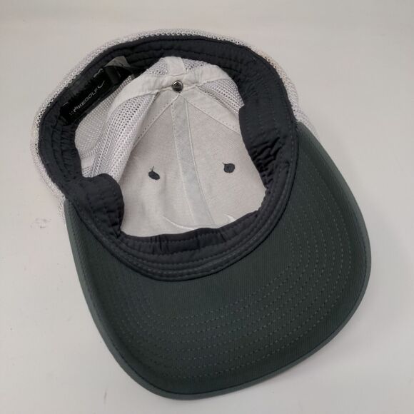 Nike Golf Hat Gray White Size S/M Mesh Back Embroidered Swoosh Logo - Picture 9 of 12